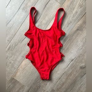 Low back Cutout One Piece Bathing suit